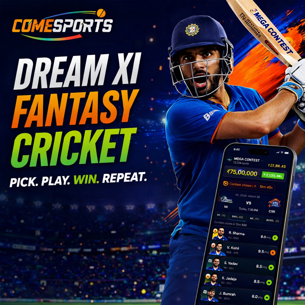 Fantasy APK Download Dream XI fantasy cricket ad visual